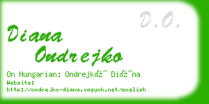 diana ondrejko business card